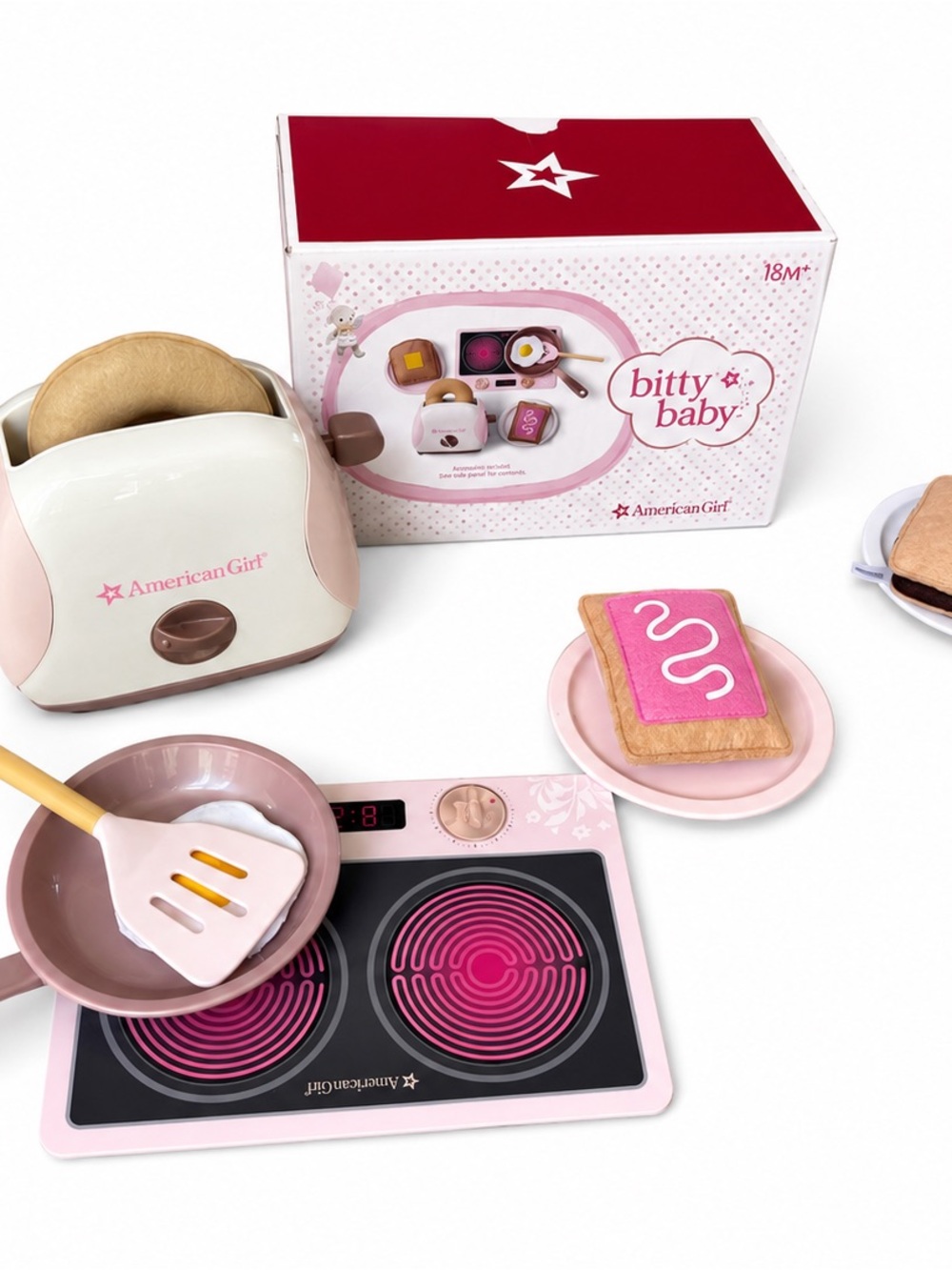 American Girl Pink Bitty Baby Breakfast Set